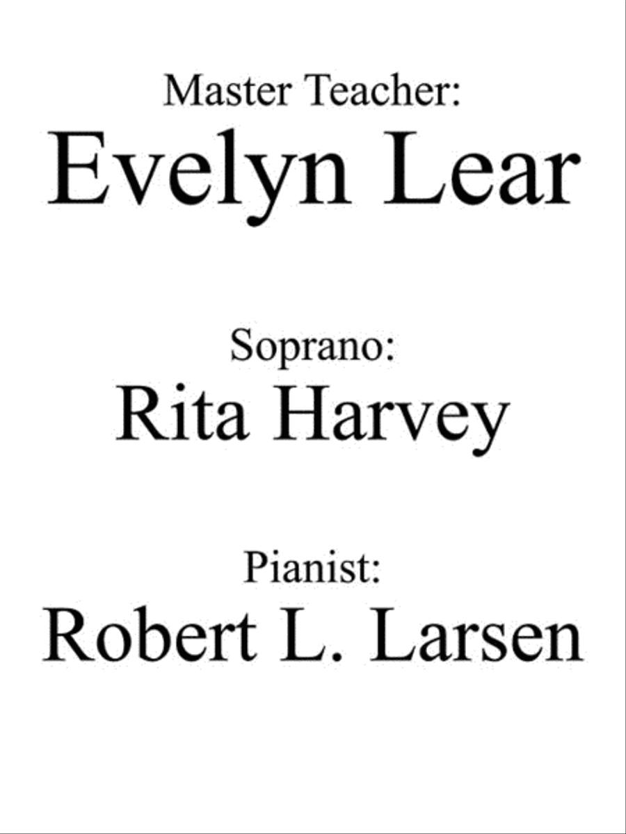Lyric Soprano Arias: A Master Class with Evelyn Lear Voice Solo scores gallery preview page 6