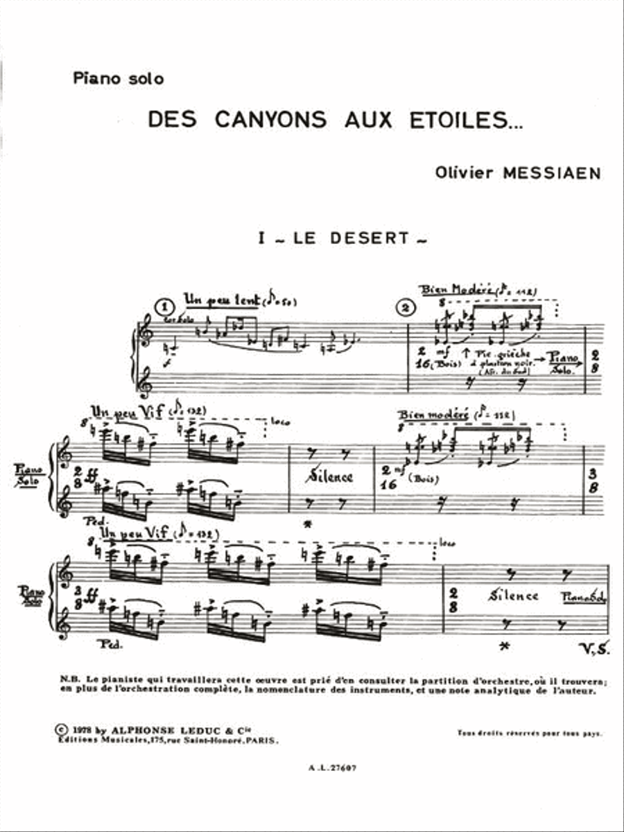 Des Canyons Aux Etoiles (piano & Orchestra) Piano scores gallery preview page 2