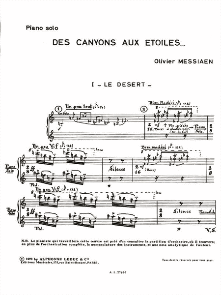 Des Canyons Aux Etoiles (piano & Orchestra)