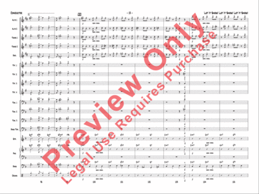 Let It Snow! Let It Snow! Let It Snow! Jazz Ensemble scores gallery preview page 16