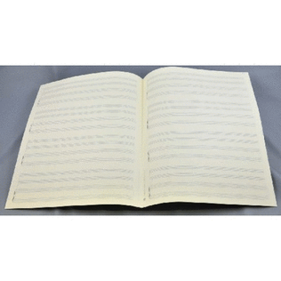 Music manuscript paper for piano with 2 extra staves for duo 4x4 staves