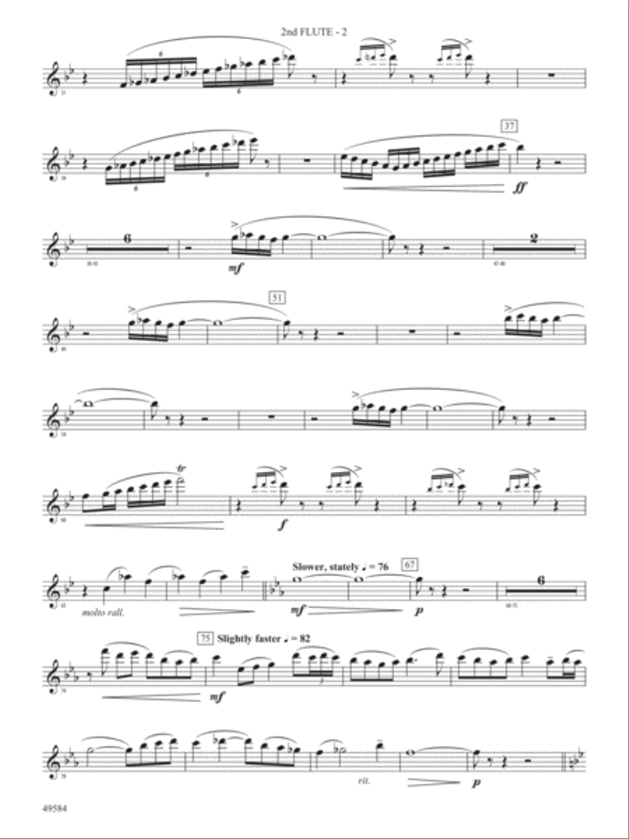 Stagecoach: 2nd Flute Concert Band scores gallery preview page 2