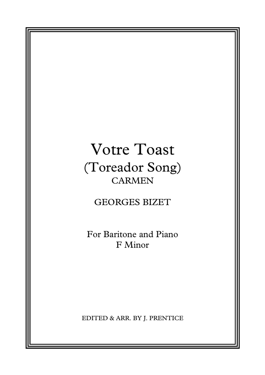 Votre toast (Toreador Song) - Carmen Baritone Horn TC scores gallery preview page 1