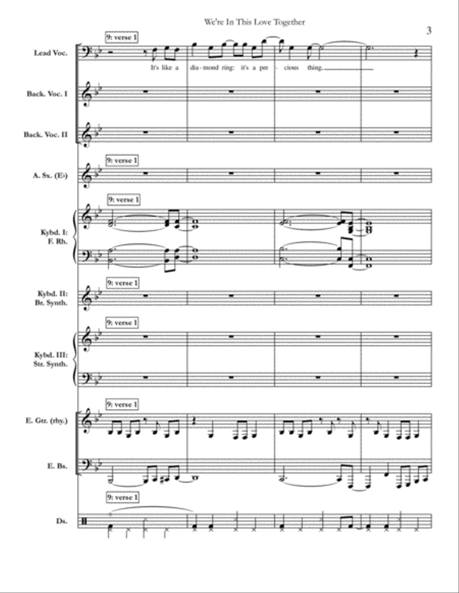 We're In This Love Together Small Ensemble scores gallery preview page 3