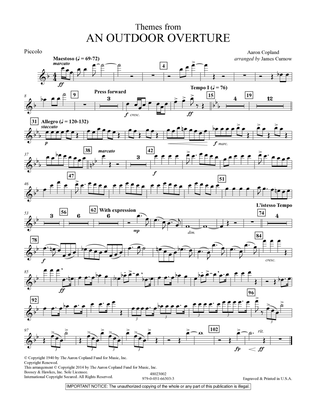 Themes from An Outdoor Overture - Piccolo