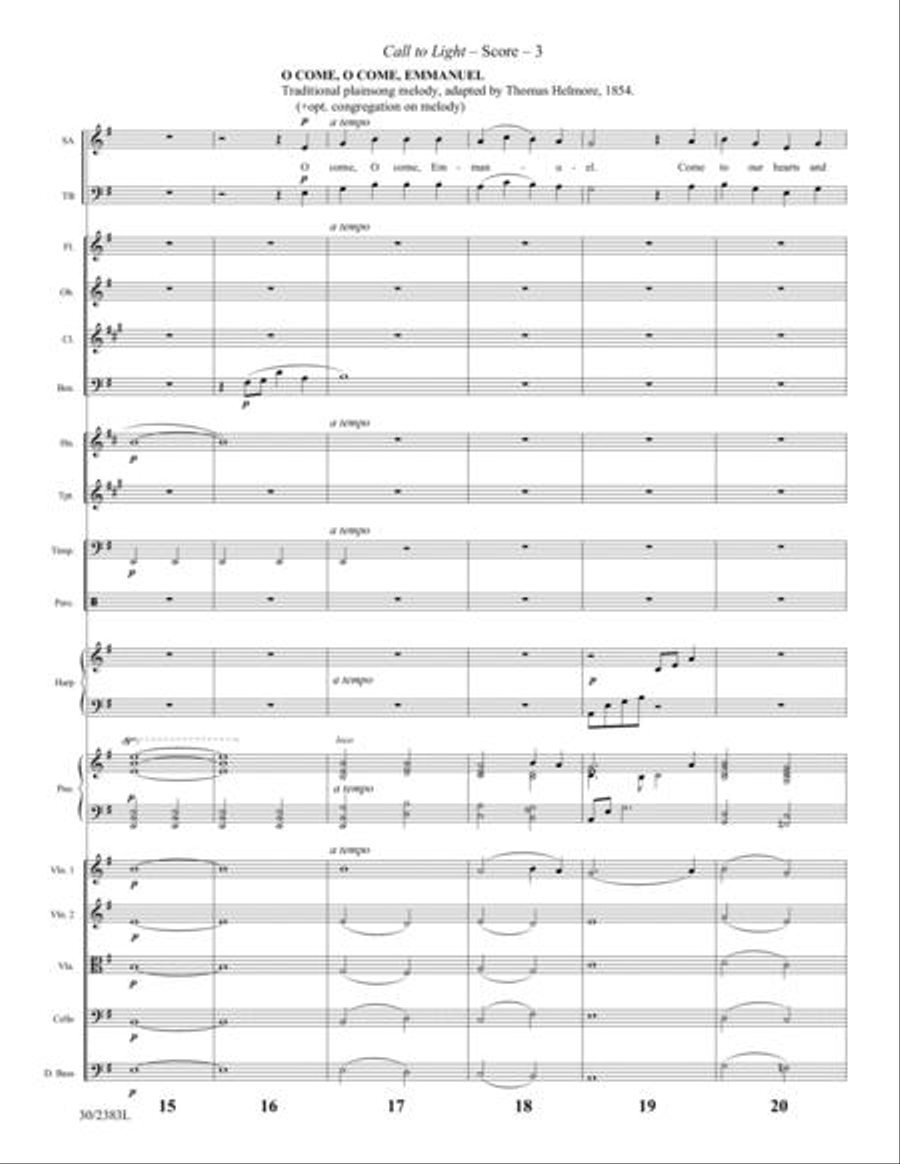 Candles and Carols - Orchestral Score and Parts