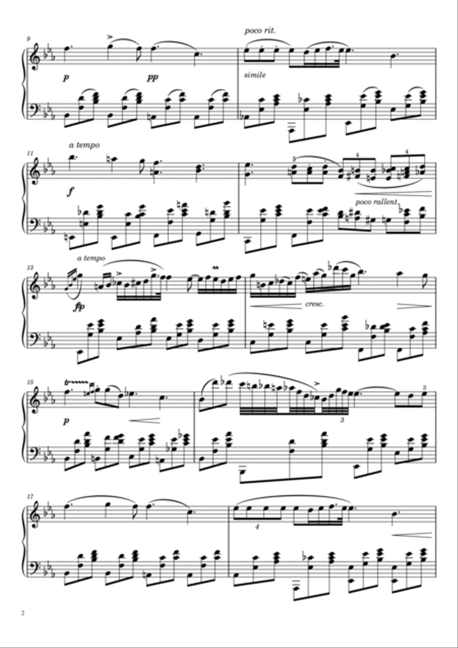 Chopin - Nocturne Op.9 No.2 - Piano Solo Piano Solo scores gallery preview page 2