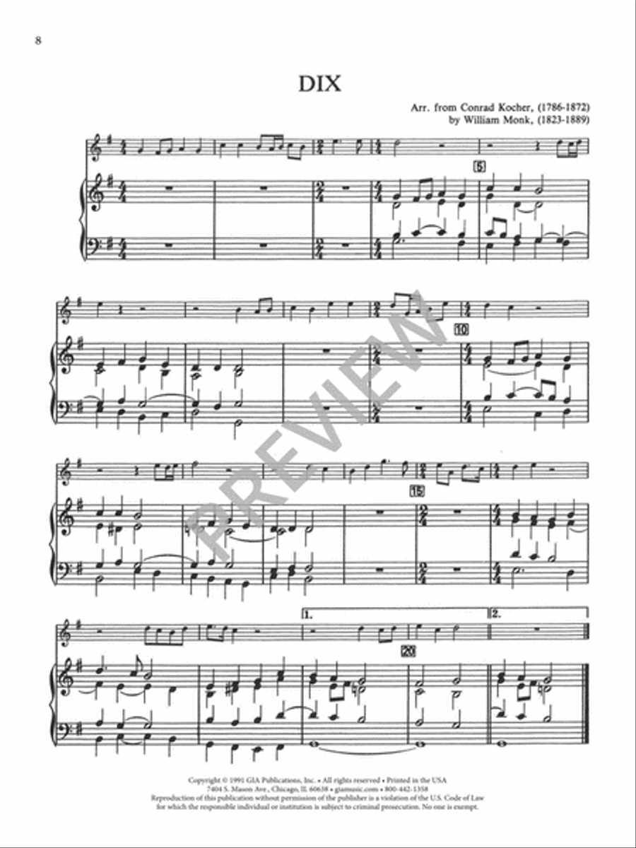 Eight Chorale Preludes for Treble Instrument and Organ Organ scores gallery preview page 9