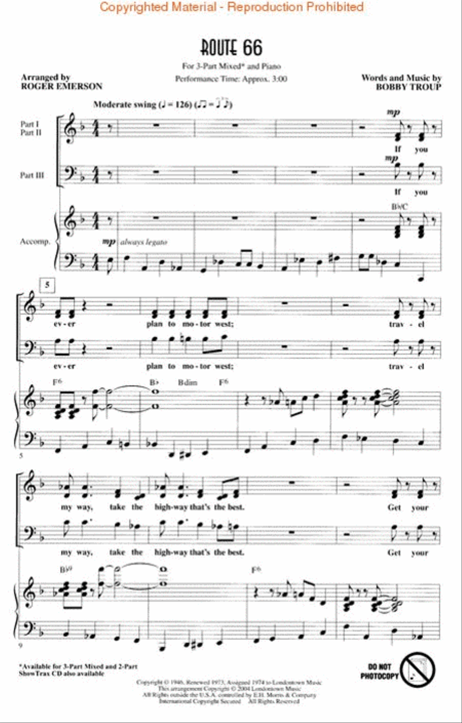 Route 66 Route 66 3-Part scores gallery preview page 2