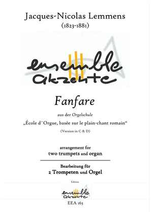 Book cover for Fanfare from „École d´Orgue, ..." Version in C & D - arrangement for two trumpets and organ