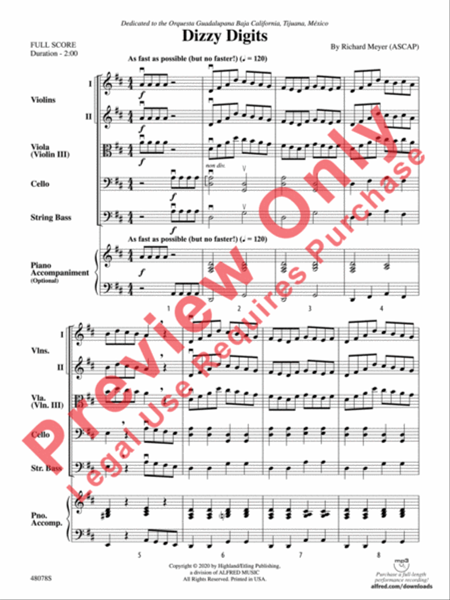 Dizzy Digits String Orchestra scores gallery preview page 3