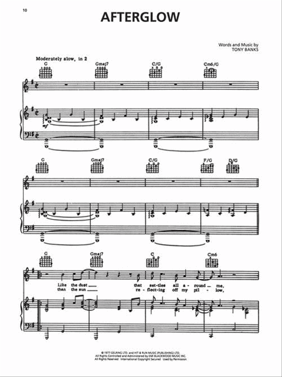 Genesis Anthology Piano, Vocal, Guitar scores gallery preview page 7