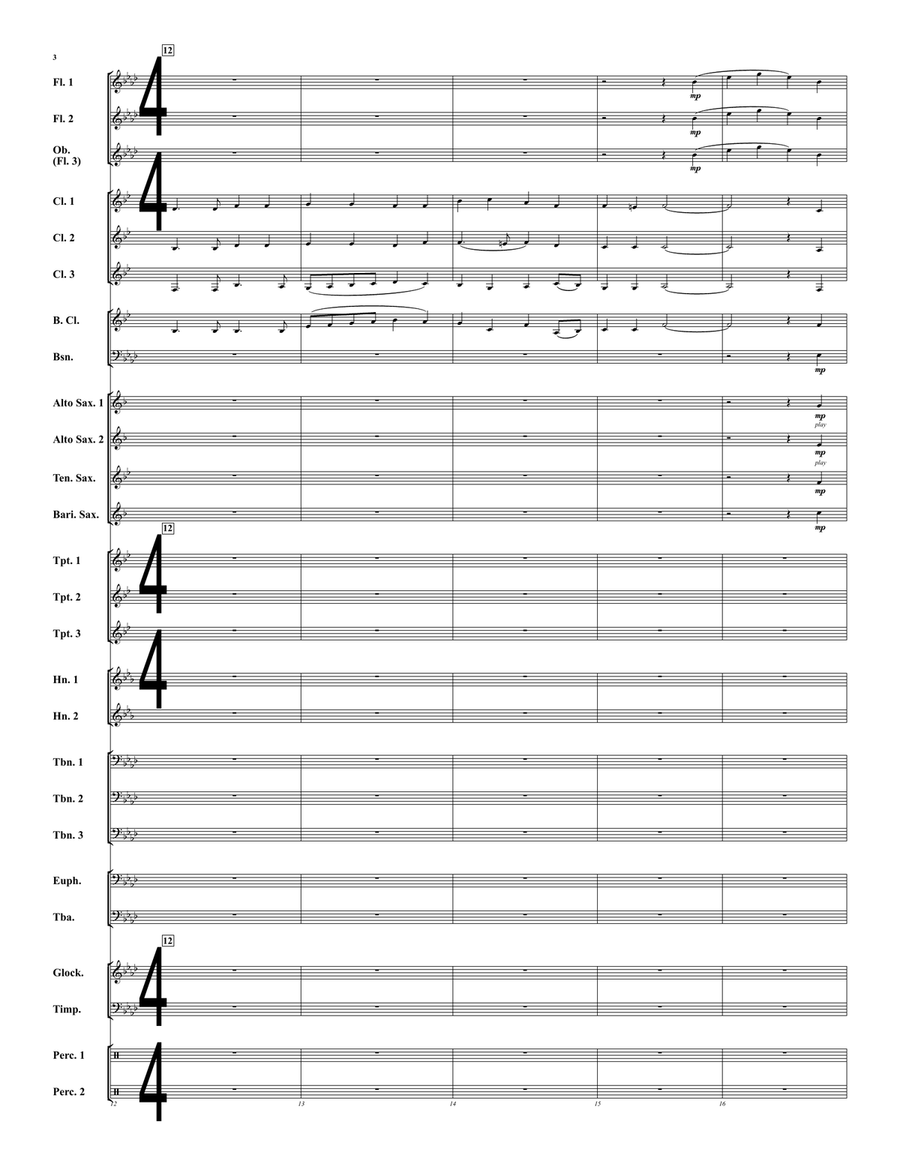 Eternal Father, Strong to Save Concert Band scores gallery preview page 4