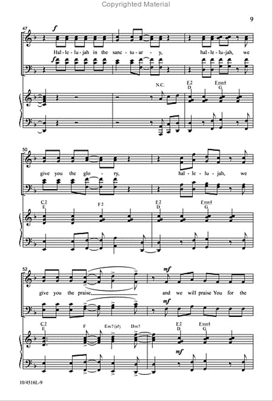 In the Sanctuary In the Sanctuary 4-Part scores gallery preview page 9