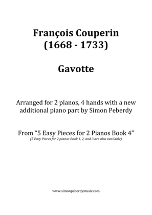 Book cover for Gavotte (F Couperin) arranged for 2 pianos, 4 hands by Simon Peberdy