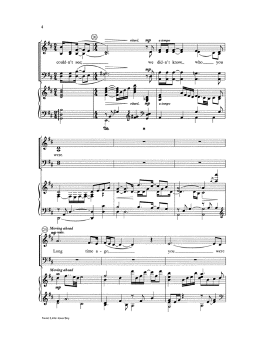 Sweet Little Jesus Boy Sweet Little Jesus Boy 4-Part scores gallery preview page 5