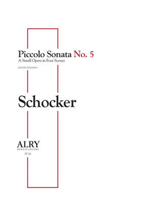 Book cover for Piccolo Sonata No. 5 for Piccolo and Piano