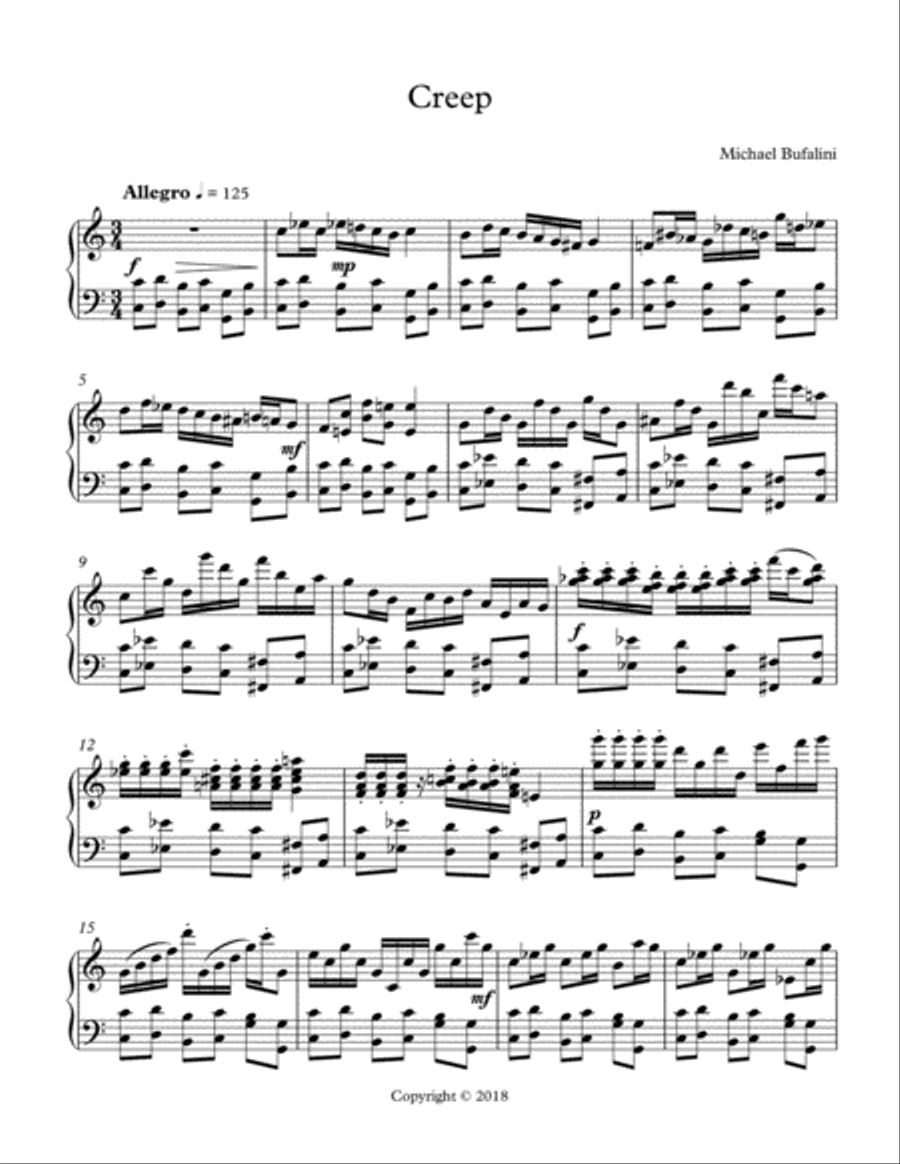 Creep Creep Piano Method scores gallery preview page 1