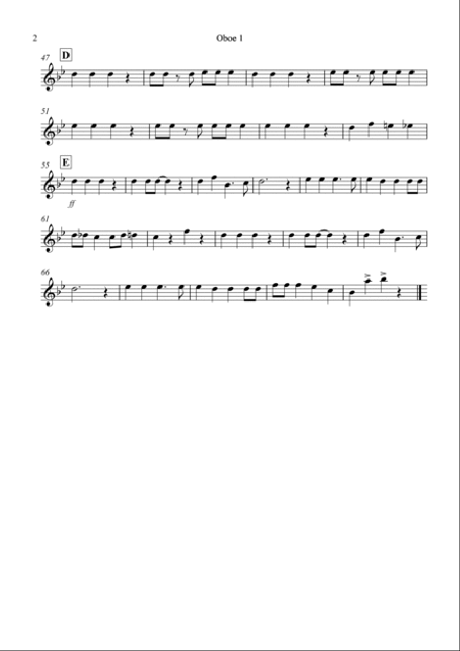 Jingle Bells (Jazzy Style!) for Double Reed Quartet Bassoon scores gallery preview page 6