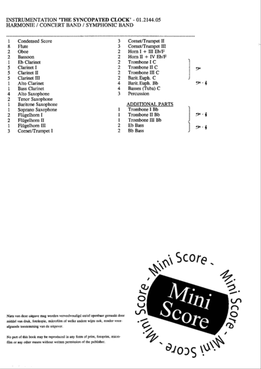 The Syncopated Clock The Syncopated Clock Concert Band scores gallery preview page 4
