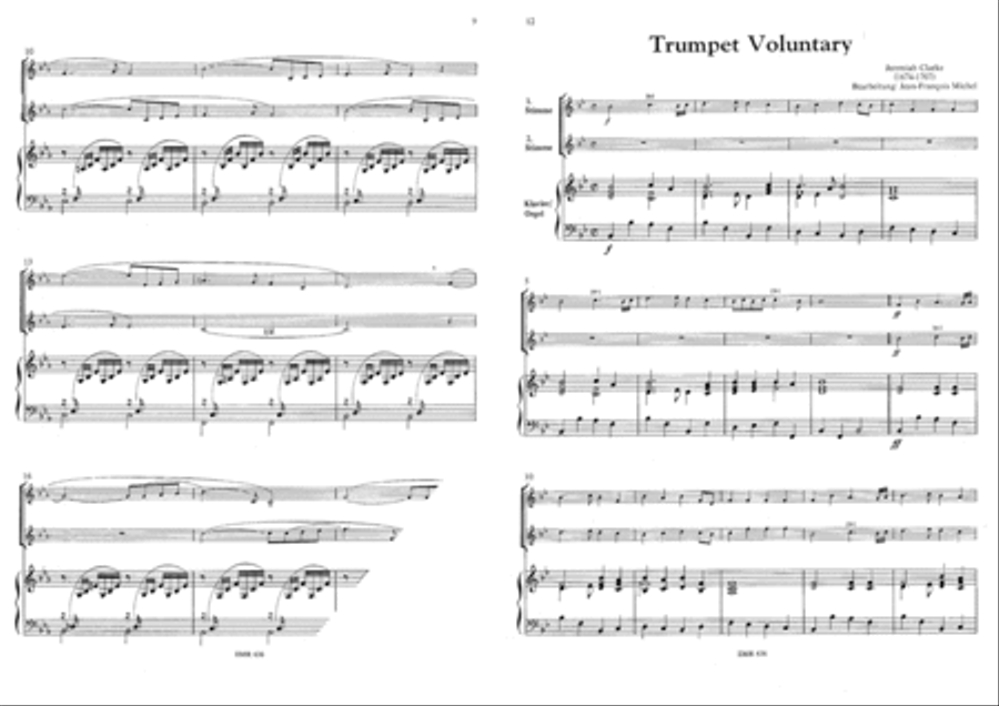 Ave Maria (Bach-Gounod) / Halleluja (Handel) / Trumpet Voluntary (Clarke) Brass Ensemble scores gallery preview page 4
