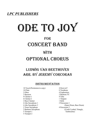 Book cover for Ode to Joy for Concert Band and Choir