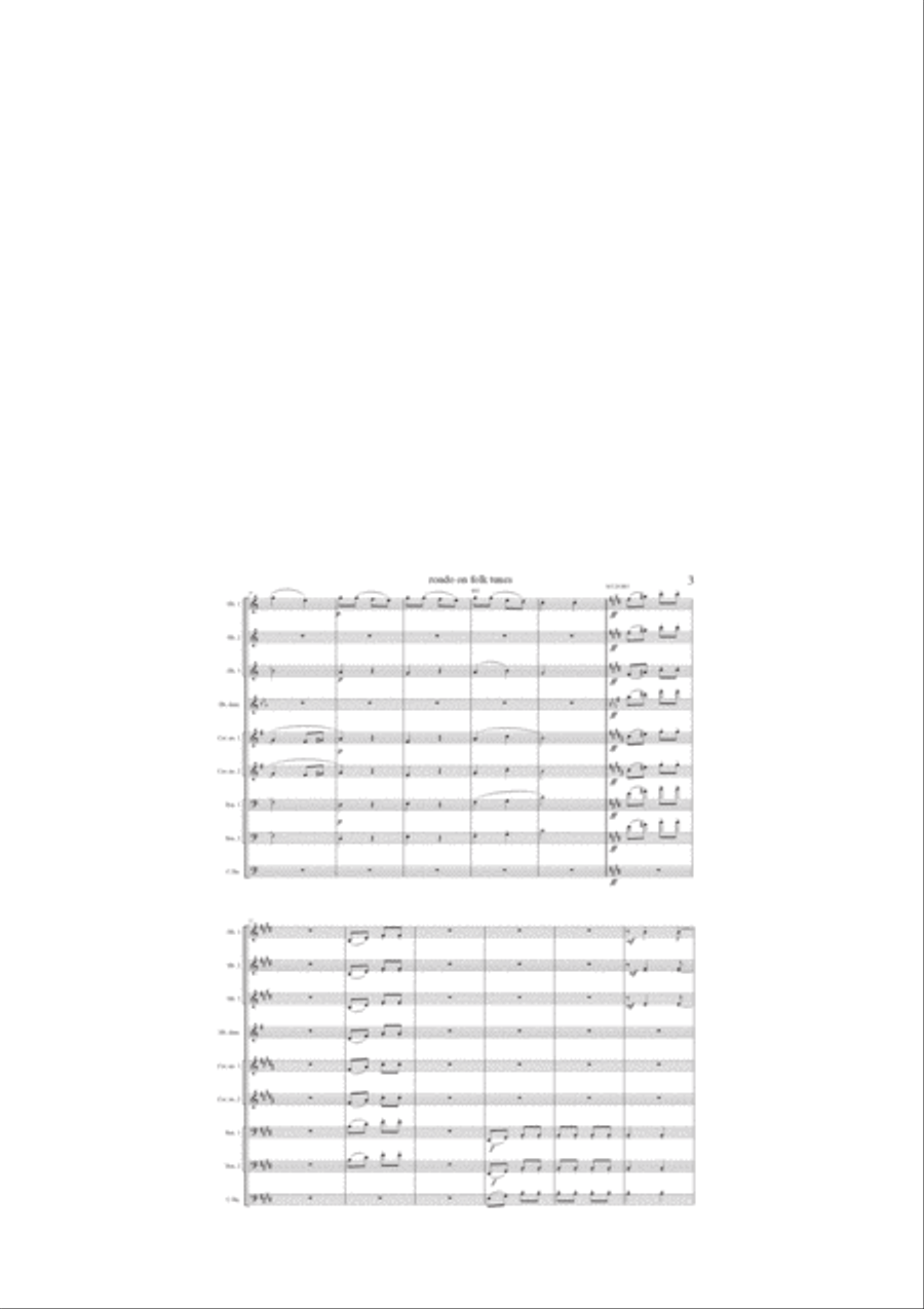Rondo on folk tunes Woodwind Ensemble scores gallery preview page 3