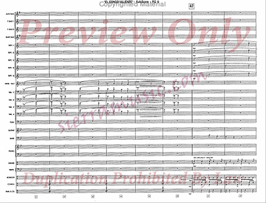 El Congo Valiente Jazz Ensemble scores gallery preview page 7