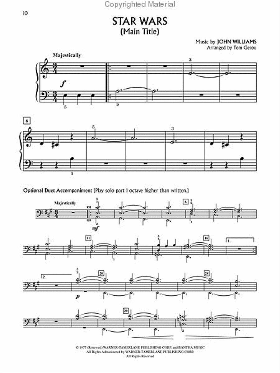 Star Wars® – A Musical Journey (Music from Episodes I - VI) Piano Solo scores gallery preview page 2