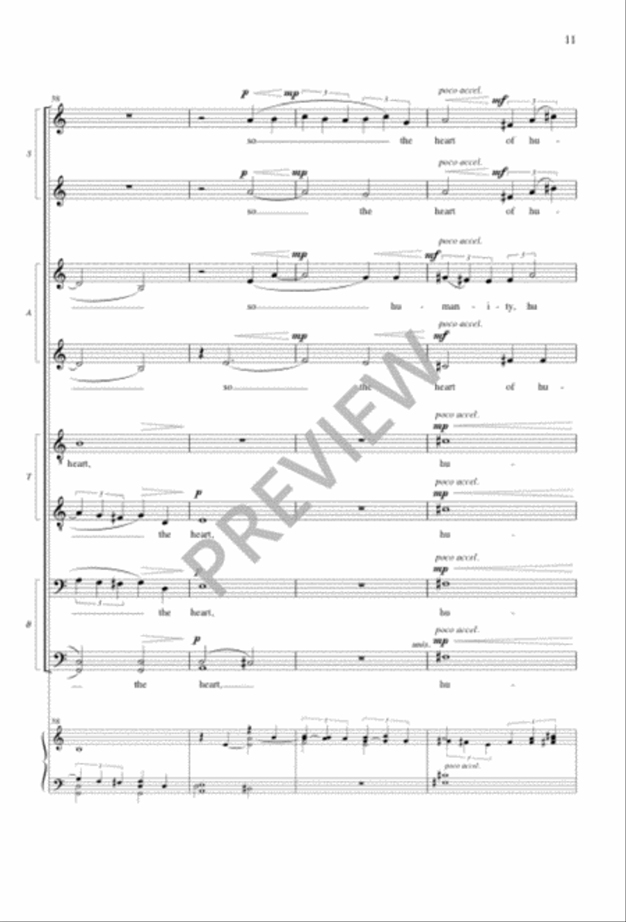 The Heart's Reflection SSAATTBB scores gallery preview page 11