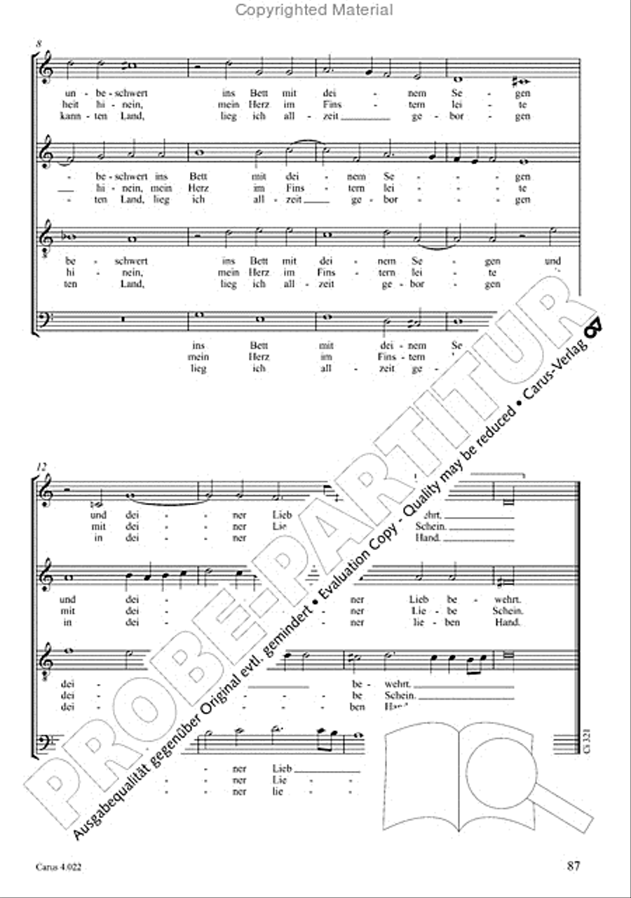 Mein susse Freud auf Erden (mit Neutextierung) Choir scores gallery preview page 5