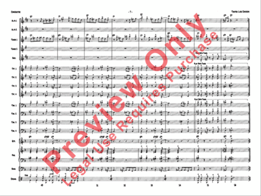 Tastes Like Chicken Jazz Ensemble scores gallery preview page 10