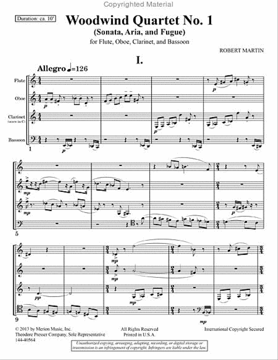 Woodwind Quartet No. 1 Woodwind Quartet No. 1 Woodwind Quartet scores gallery preview page 2