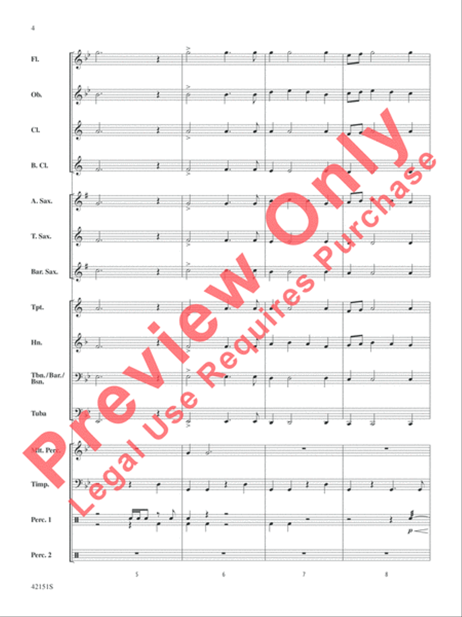 In the Realm of Kings Concert Band scores gallery preview page 4