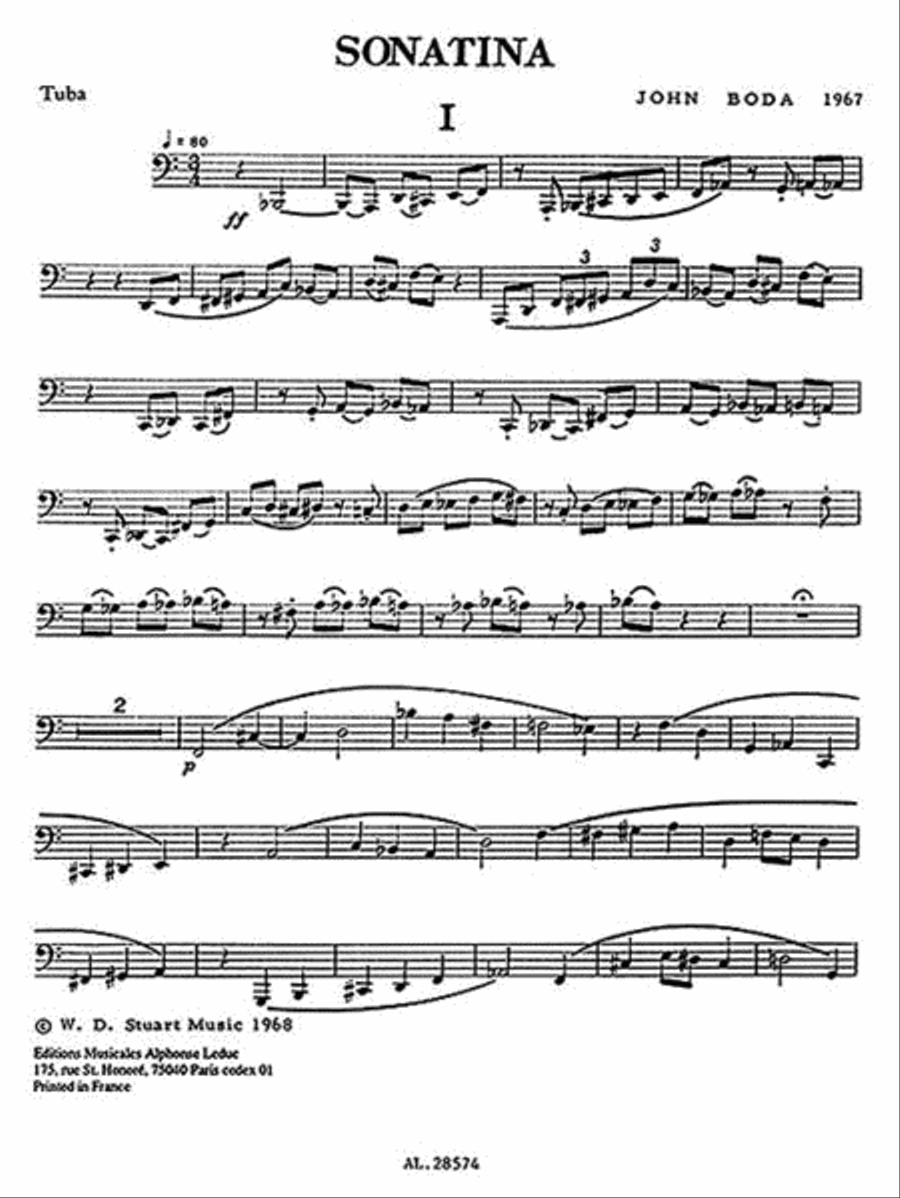 Sonatina (tuba & Piano) Sonatina (tuba & Piano) Tuba scores gallery preview page 3