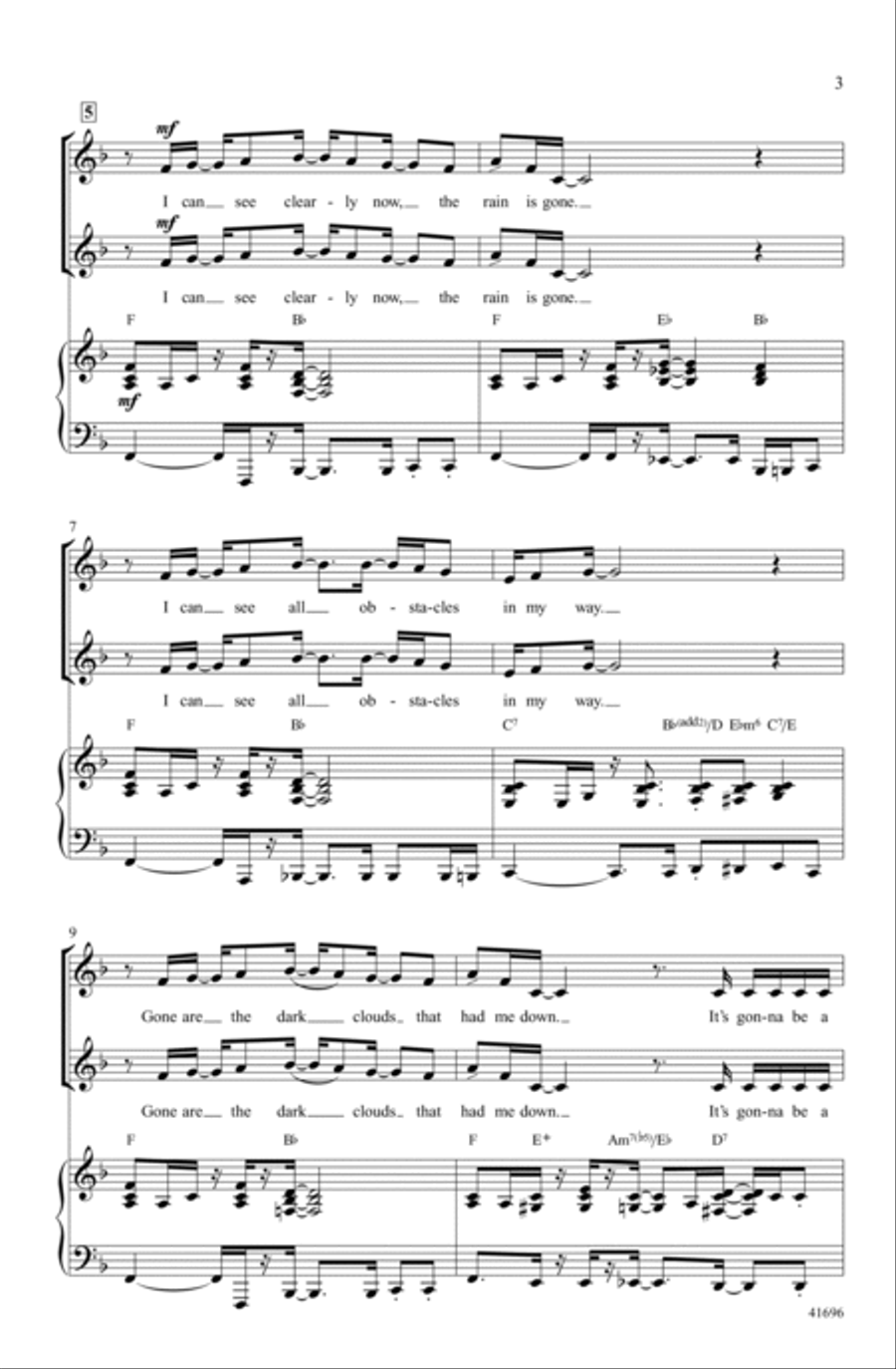 I Can See Clearly Now Choir scores gallery preview page 2