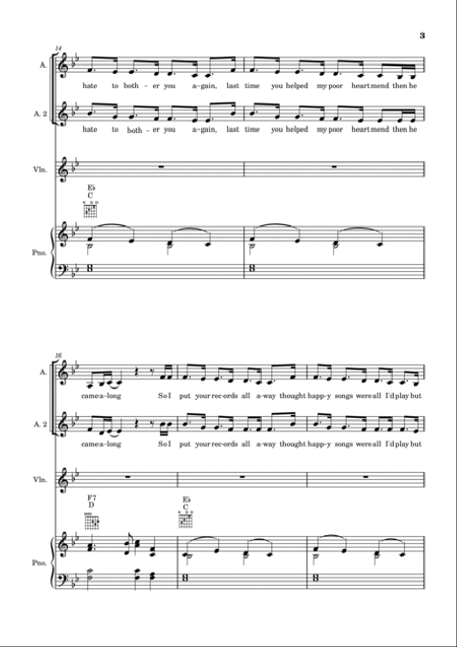 Sweet Emmylou Sweet Emmylou Piano, Vocal, Guitar scores gallery preview page 4