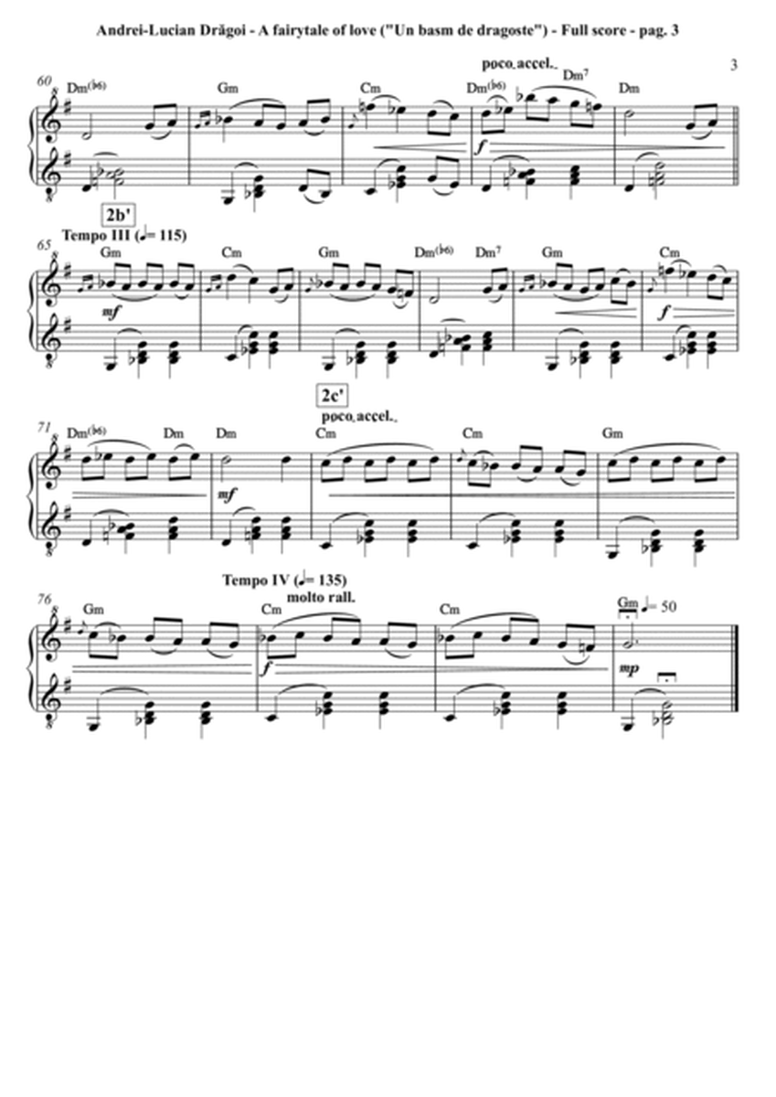 A fairytale of love ("Un basm de dragoste") - arr. for G-clef piano/harp (GCP/GCH) (from my Piano al image number null