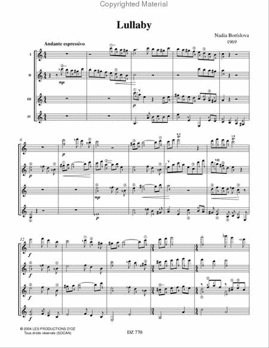 Lullaby Guitar Ensemble scores gallery preview page 2