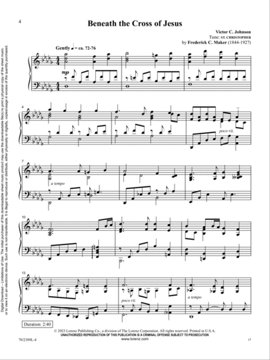 The Rugged Cross, the Empty Tomb Piano Solo scores gallery preview page 4