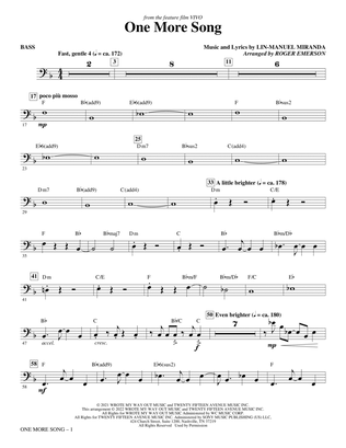 One More Song (from Vivo) (arr. Roger Emerson) - Bass