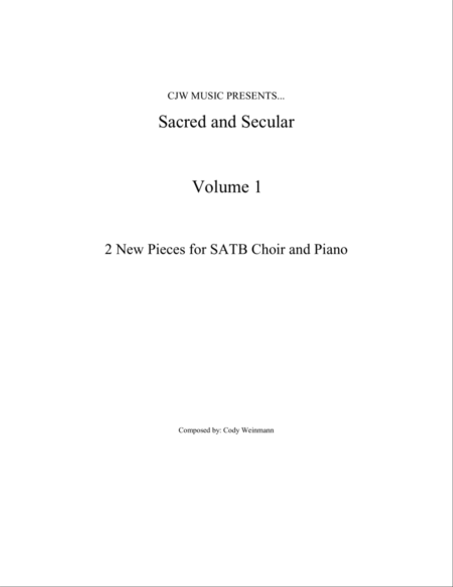 Sacred and Secular Sacred and Secular Choir scores gallery preview page 1
