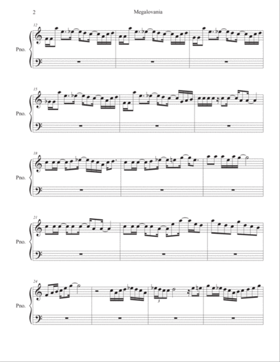 MEGALOVANIA (from Undertale) Easy Piano scores gallery preview page 2
