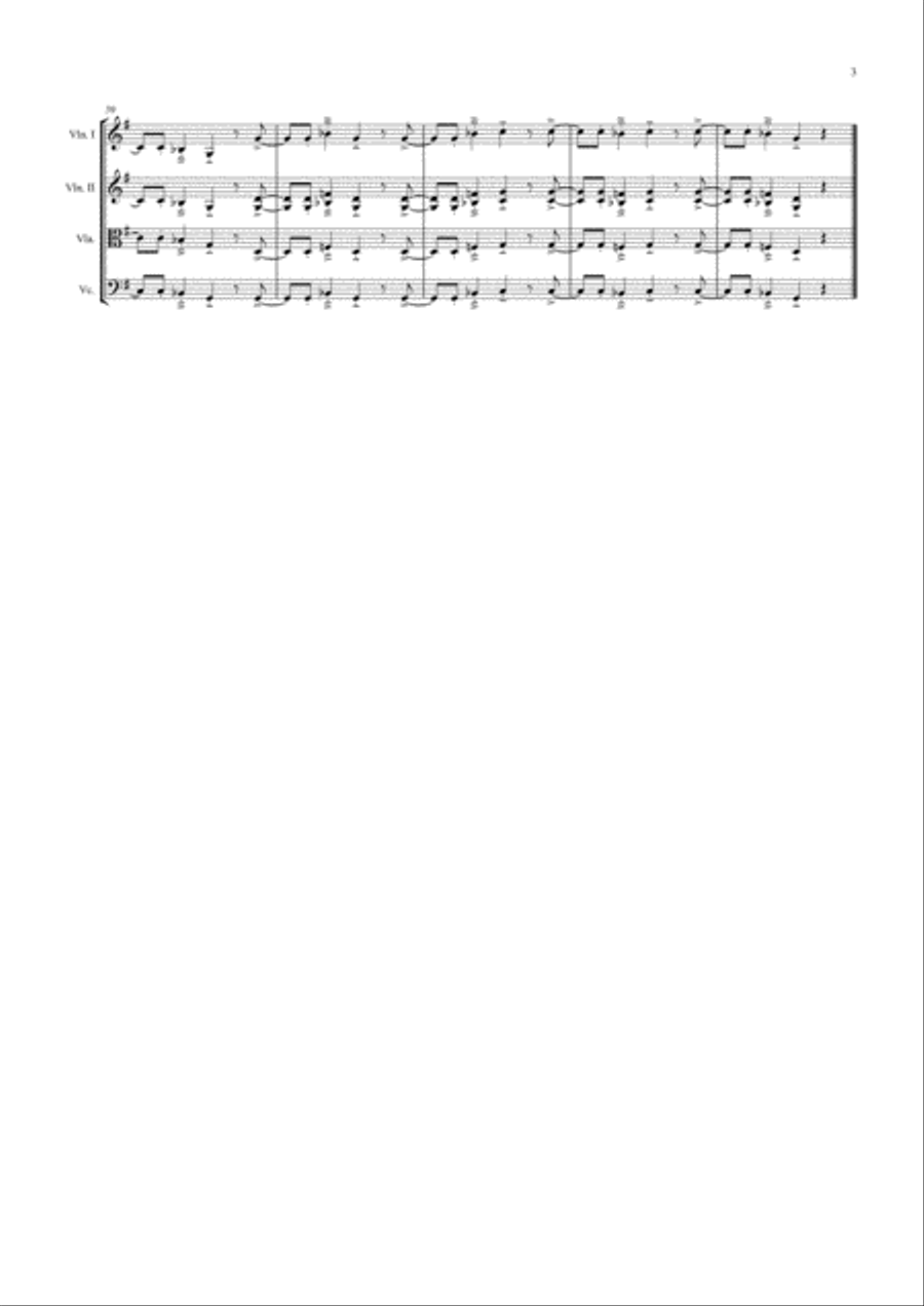 Heaven's On Fire String Quartet scores gallery preview page 3