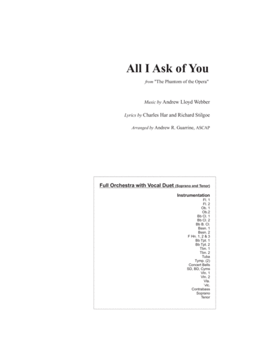 All I Ask Of You image number null