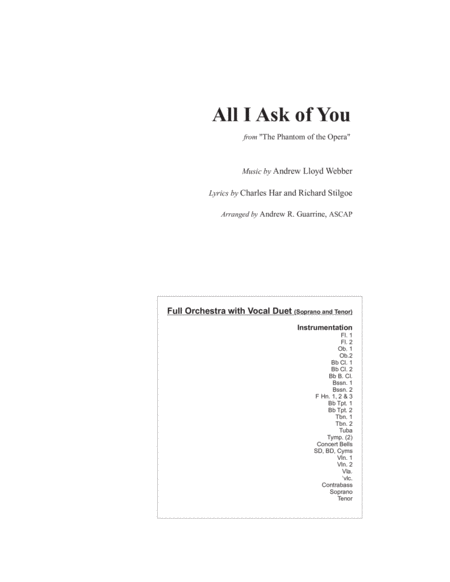 All I Ask Of You image number null