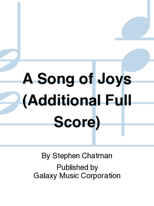 A Song of Joys (Additional Full Score)