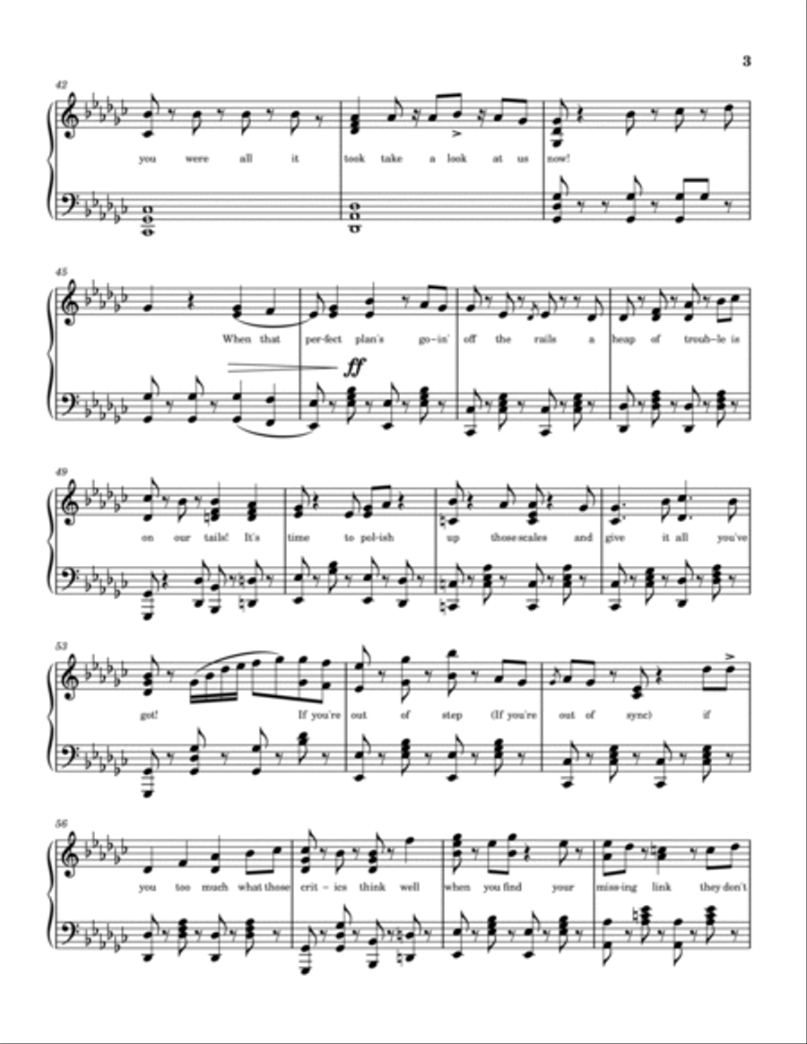 Take A Look At Us Now Piano Solo scores gallery preview page 3