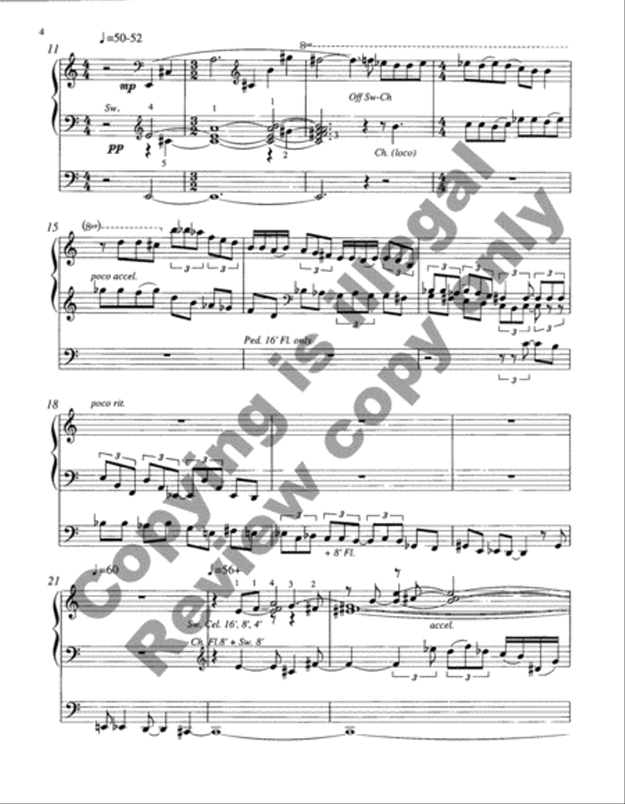 Fantasy on Cortége et Litanie of Marcel Dupré Organ scores gallery preview page 4