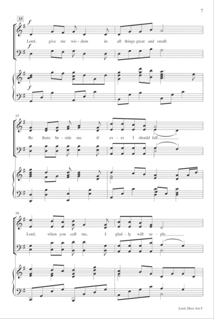 Lord, Here Am I Lord, Here Am I 4-Part scores gallery preview page 7